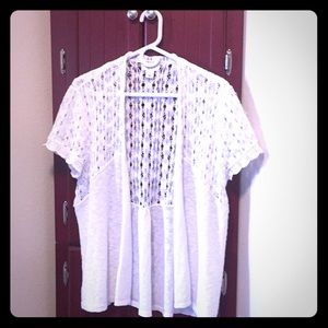 White short sleeved shrug